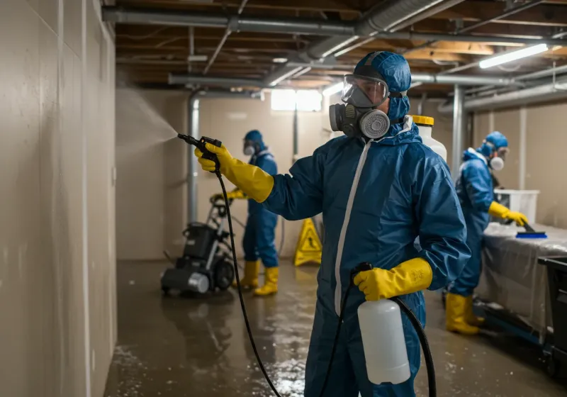 Basement Sanitization and Antimicrobial Treatment process in Agua Dulce, CA