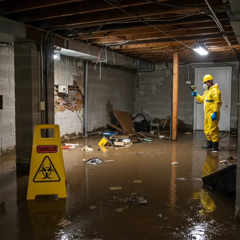 Flooded Basement Electrical Hazard in Agua Dulce, CA Property